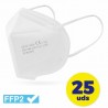 CAJA DE MASCARILLAS FFP2 CLUB NÁUTICO 25 UNIDADES - COLOR BLANCO - ENVASADAS DE FORMA INDIVIDUAL - 5 CAPAS PROTECCIÓN