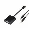 Adaptador Aisens A122-0127/ Mini HDMI Macho - VGA Hembra/ Jack 3.5 Hembra