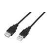 Cable Alargador USB Aisens A101-0015/ USB Macho - USB Hembra/ 1m/ Negro