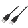 Cable Alargador USB Aisens A101-0017/ USB Macho - USB Hembra/ 3m/ Negro