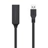 Cable Alargador USB 3.0 Aisens A105-0407/ USB Macho - USB Hembra/ 5m/ Negro