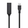 Cable Alargador USB 3.0 Aisens A105-0408/ USB Macho - USB Hembra/ 10m/ Negro