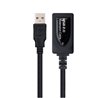 Cable Alargador USB Nanocable 10.01.0211/ USB Macho - USB Hembra/ 5m/ Negro