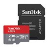 Tarjeta de Memoria SanDisk Ultra Android 200GB microSD XC UHS-I con Adaptador/ Clase 10/ 100MBs