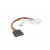 Cable Lanberg alimentación molex macho a sata hembra 15 cm