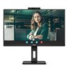 Monitor Profesional AOC 24P3CW 23.8'/ Full HD/ Webcam/ Multimedia/ Regulable en altura/ Negro