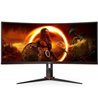 Monitor Gaming Ultrapanorámico Curvo AOC CU34G2X/BK  34'/ WQHD/ 1ms/ 144Hz/ VA/ Negro y Rojo