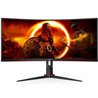 Monitor Gaming Ultraparonámico Curvo AOC CU34G2XP/BK 34'/ WQHD/ 1ms/ 180Hz/ VA/ Negro