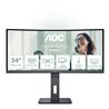 Monitor Profesional Curvo AOC CU34P3CV 34'/ WQHD/ Multimedia/ Regulable en altura/ Negro