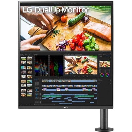 Monitor Profesional LG DualUp Ergo 28MQ780-B 27.6'/ SDQHD/ Multimedia/ Regulable en altura/ Negro