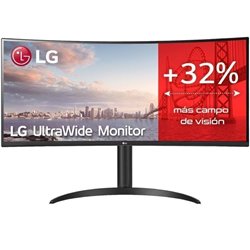 Monitor Profesional Ultrapanorámico Curvo LG UltraWide 34WP75CP-B 34'/ WQHD/ Multimedia/ Regulable en altura/ Negro