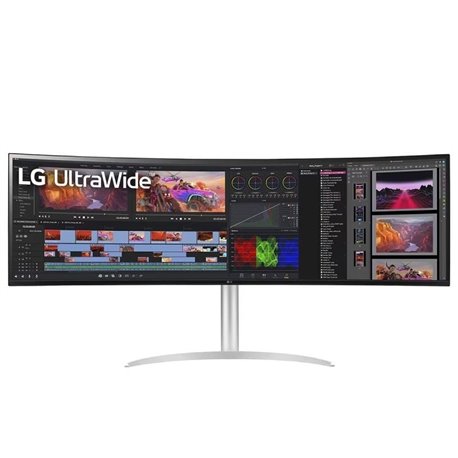 Monitor Gaming Ultrapanorámico Curvo LG UltraGear 49WQ95C-W 49'/ Dual QHD/ Multimedia/ Regulable en altura/ Blanco