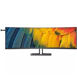 Monitor Profesional Ultraparonámico Curvo Philips 45B1U6900C 44.5'/ Dual QHD/ Multimedia/ Regulable en altura/ Negro