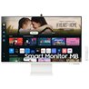 Smart Monitor Samsung M8 S32DM801UU 32'/ 4K/ Smart TV/ Webcam/ Multimedia/ Regulable en altura/ Blanco