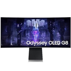 Smart Monitor Gaming Ultraparonámico Curvo Samsung OdysseyG8 S34BG850SU 34'/ UWQHD/ Smart TV/ 0.1ms/ 175Hz/ OLED/ Regulable en a