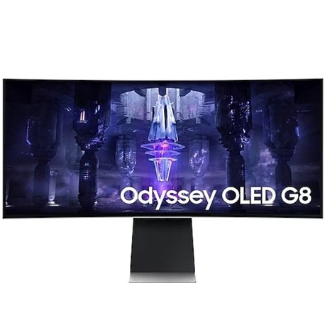 Smart Monitor Gaming Ultraparonámico Curvo Samsung OdysseyG8 S34BG850SU 34'/ UWQHD/ Smart TV/ 0.1ms/ 175Hz/ OLED/ Regulable en a