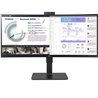 Monitor Profesional Ultrapanorámico Curvo LG 34BQ77QC-B 34'/ WQHD/ Webcam/ Multimedia/ Regulable en altura/ Negro