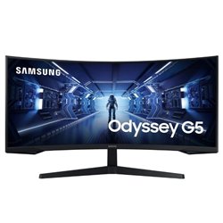 Monitor Gaming Ultrapanorámico Curvo Samsung Odyssey G5 LC34G55TWWP 34'/ UWQHD/ 1ms/ 165Hz/ VA/ Negro