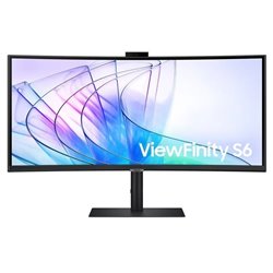 Monitor Profesional Ultraparonámico Curvo Samsung ViewFinity S6 S34C652VAU 34'/ UWQHD/ Webcam/ Multimedia/ Negro