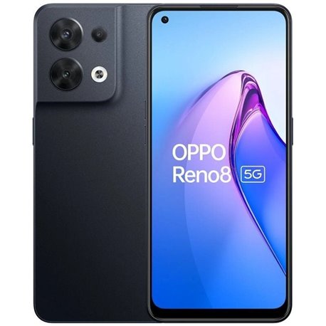 Smartphone Oppo Reno 8 8GB/ 256GB/ 6.43'/ 5G/ Negro Brillante