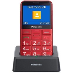 Teléfono Móvil Panasonic KX-TU155EXRN para Personas Mayores/ Rojo