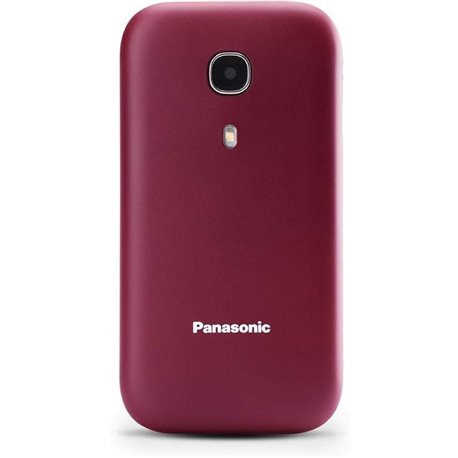 Teléfono Móvil Panasonic KX-TU400EXR para Personas Mayores/ Rojo Granate