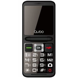 Teléfono Móvil Qubo X-10 para Personas Mayores/ Negro