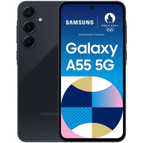 Smartphone Samsung Galaxy A55 8GB/ 256GB/ 6.6'/ 5G/ Negro Eclipse