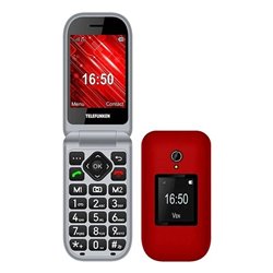 Teléfono Móvil Telefunken S460 para Personas Mayores/ Rojo