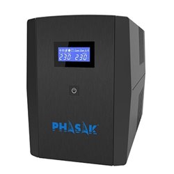 SAI Línea Interactiva Phasak SIRIUS 1560 VA Interactive/ 1560VA-900W/ 4 Salidas/ Formato Torre