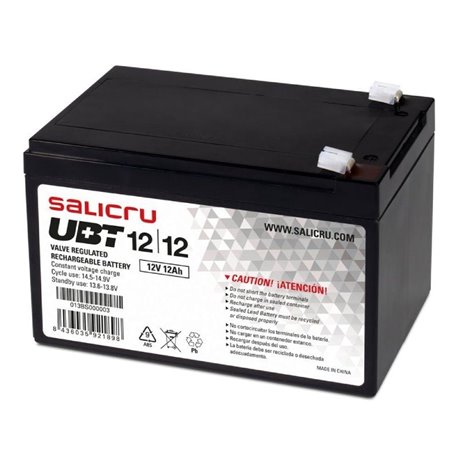 Batería Salicru UBT 12/12 compatible con SAI Salicru según especificaciones