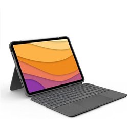 Funda con Teclado Logitech Combo Touch para Tablets Apple Ipad Air 4 Gen 2020 de 10.9'/ Gris