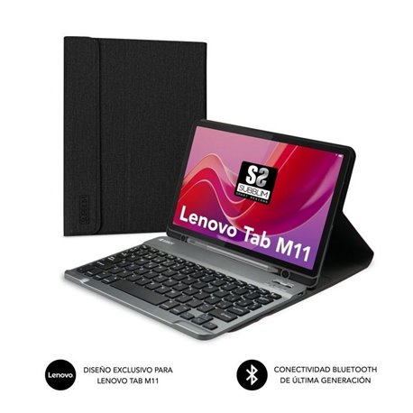 Funda con Teclado Subblim Keytab Pro Bluetooth para Lenovo Tab M11 de 11'/ Negra