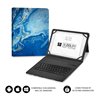 Funda con Teclado Subblim Keytab Pro Bluetooth para Tablets de 9'-11'/ Marmol Azul